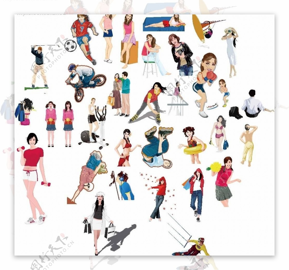 落入美女助